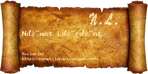 Német Lóránt névjegykártya