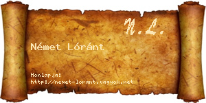Német Lóránt névjegykártya